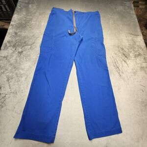 Carhartt Scrub Pants Mens XL Blue Ripstop Elastic Waist Drawstring Workwear